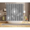 RnnJoile Dandelion Shower Curtain Grey and White Shower Curtain for