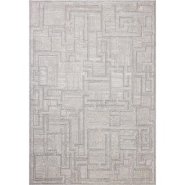 Loloi II Hollis Collection HOL-01 Grey/Ivory 5'-3" x 7'-6" Area Rug