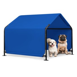Outdoor Pet Shade Dog Shade Shelter, Versatile Pet Canopy Tent Pet Awning for Dogs, Cats, Small Animals and Livestock, 4'x4'x3' Waterproof, Sun Protection, Blue