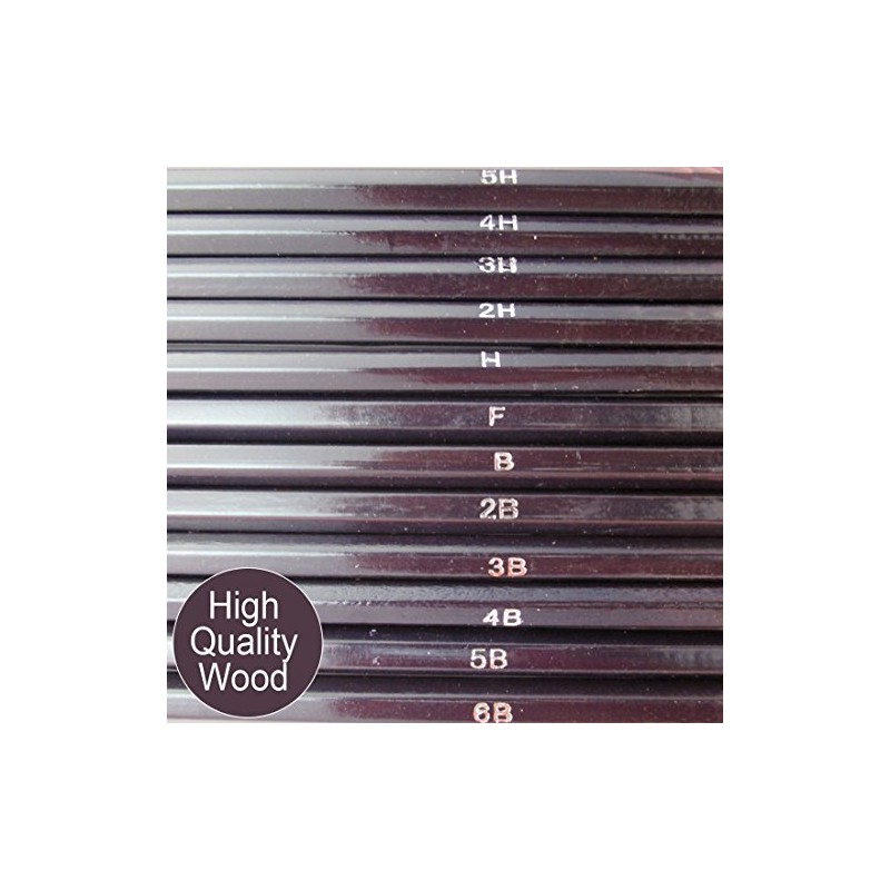 12 Graded Pencils - Draws, Tones & Shades without mess