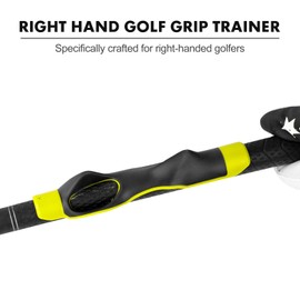 Golf Grip Trainer, Swing Training Aid - Correct Hand Position Coach, Golf Practice Tool with Anti-Slip Textured Grip, Club Swing Trainer, Improve Swing Technique, Golf Accessories