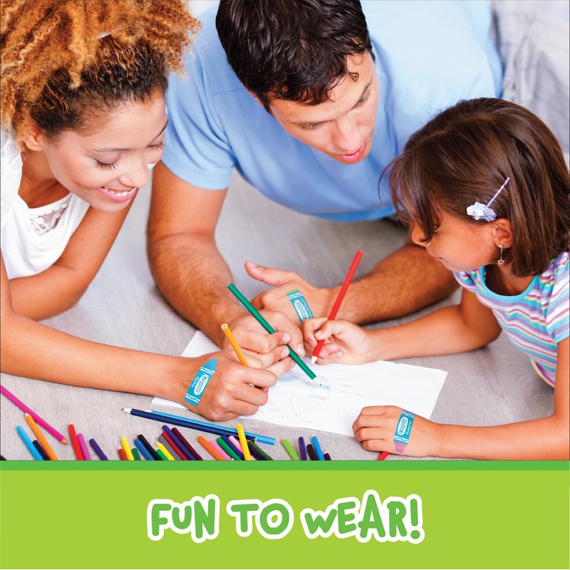Crayola Shaped Neon Antibacterial Bandages for Kids, 100 CT -