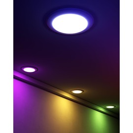 Lumary 15W Smart LED Flush Mount Disk Lights 5/6 Inch, RGBWW WiFi Recessed Surface Mount Ceiling Lights, Color Changing 2700-6500K Downlight, Compatible with Alexa/Google Assistant-ETL Listed(4 Pack)