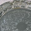 Silver Metal Arabesque Tray, Large, Round, Classic, Moroccan Interior, Stylish