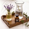 Sawysine 2 Pcs 2 Pcs Wooden Scalloped Tray with Handles