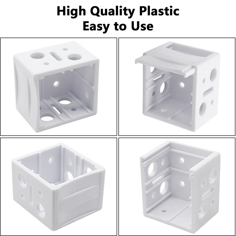 Waziaqoc 12PCS Plastic Blind Brackets, 1 Inch White Low Profile