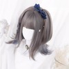 Eileen Gray Blue Wig, Natural Fluffy, Women's, Wig, Straight, Small