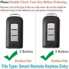 SANRILY Carbon Fiber Texture Key Fob Cover for Mitsubishi Lancer Outlander ASX Keyless Entry Keychains Holder 3 Button Key Protector Case Red