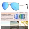 NULOOQ XS Extra Small Aviator Polarized Sunglasses for Small Face