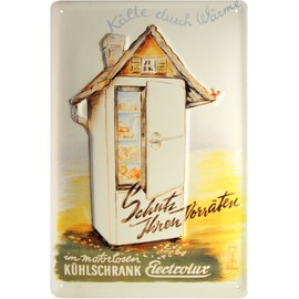 Electrolux Külschrank Embossed RETRO TIN SIGN WITH "Advertising Sign 1868