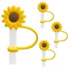 4 Pcs Drinking Straw Dispensers Sunflower Straw Plug Reusable Splash