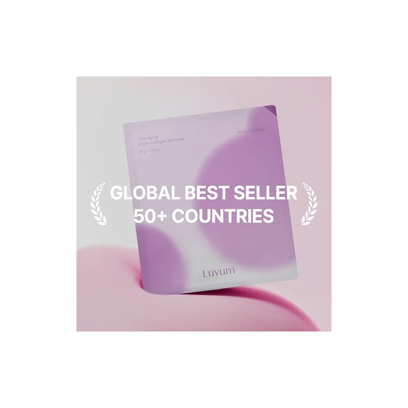 Luvum Mascarilla de Gel con Colágeno Vegetal, Antiedad, Hidrogel Nocturno,