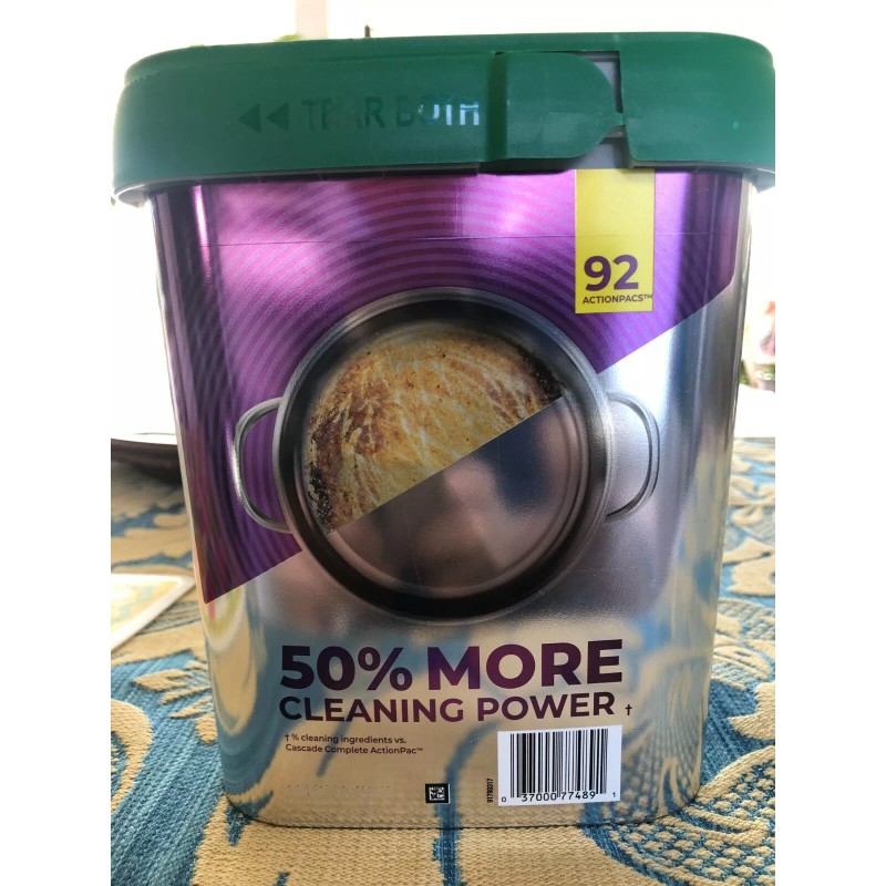 Cascade 6 Boxes -Cascade Platinum ActionPacs Dishwasher Detergent - 92