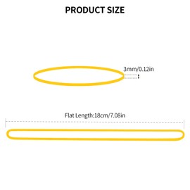 YAZANY 50Pcs Large Elastic Rubber Bands, Sturdy Thick & Stretchable Yellow Bands, Natural Elastic Bands for School Home Office Supplies Industrial Crafts DIY Everyday Use 180mm