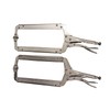 Lot of (2) 18" Locking C Clamp Pliers Swivel Jaw