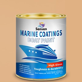 SENVEN Boat Paint 35 Oz Beige Gloss, Marine Boat Topside Bottom Enamel Marine Paint for Boats, Wood, Fiberglass, Aluminum, Metals, Oil-Based Epoxy Paint Sand Beige
