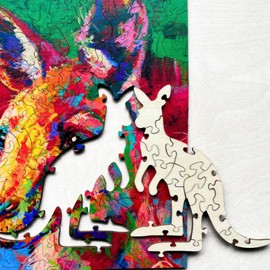 Twigg Puzzle Wooden Jigsaw Puzzle 147 Pieces - Clive Kangaroo