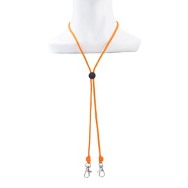Asusolvent Adjustable Neck Lanyard with Double Hooks for ID Holder, and Badges, Long Strap Badge Holder Lanyards for ID Cards, ORANGE