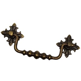 Universal Hardware Brass Solid Vintage Handle Cabinet Drawer Drop Swan Neck Handles Old Brass 412