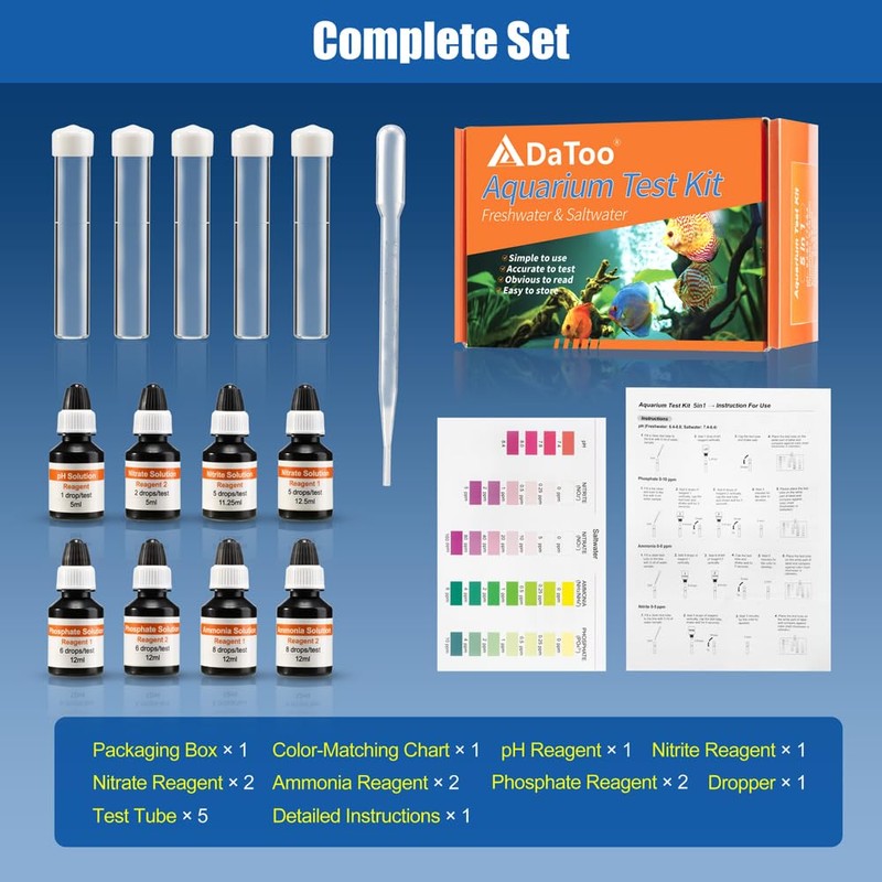 DaToo Aquarium Master Test Kit 5 in 1 Fish Tank