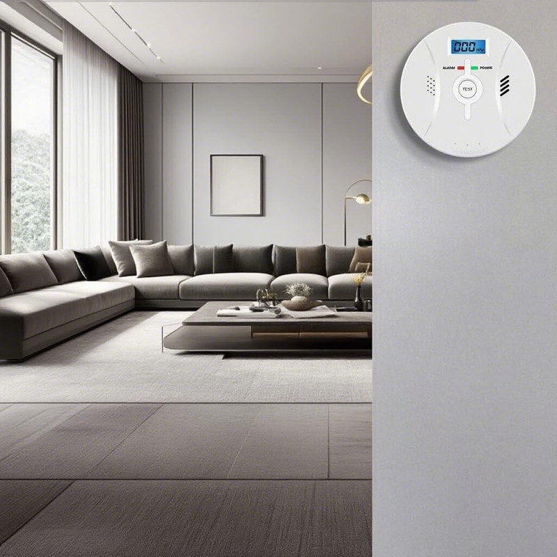 Advanced Carbon Monoxide Detector with LCD Display for Room &