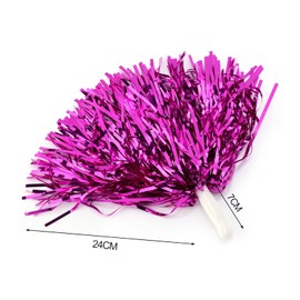 DEWIN 6 Piece Cheerleading Poms, Sports Pompoms Cheer Party Dance Accessory Tool for Sports Meetings, Stadium Party, Holiday Celebrations, Rose Red