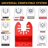 Litorange 16 Pcs Oscillating Saw Blades, Professional Wood/Metal/Plastic Universal Multitool,