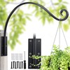 Lifyzoon Heavy Duty Plant Hanger Bracket (22"/Black) Outdoor Hand-Forged Hanging