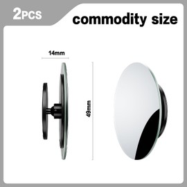 2 PCS Toter Winkel Spiegel Auto, Verkehrsspiegel, Auto Spiegel, HD Selbstklebende Weitwinkelspiegel, 360° Drehbar, Wasserdicht, Perfekt für Sicherheit Beim Spurwechsel und Rückwärtsfahren