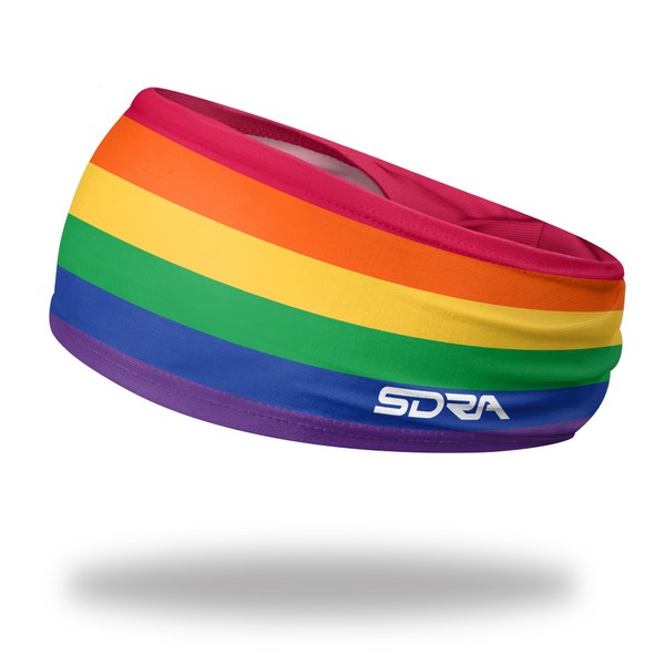 Suddora - Diadema cónica, diseño de arco iris, para entrenamiento, deportes y desfile del orgullo del arco iris