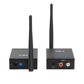 1Mii Wireless Audio Transmitter Receiver, No Delay, Long Range Transmission, RCA Output + Input (Transmitter + Receiver), Transmitter & Receiver Set, HiFi Sound Quality, 2.4G to transmit TV audio, TV