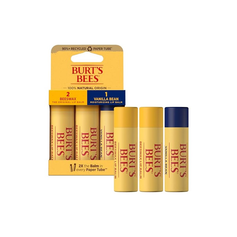 Burt's Bees 100% Natural Origin Moisturizing Lip Balm, 2 Original