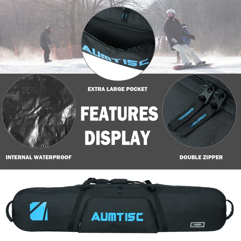 AUMTISC Snowboard Bag Padded for Air Travel Flying Snow Board