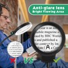 10X 30X Floor Magnifying Glass with Light and Stand,36 LED