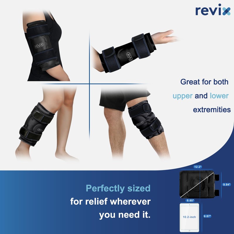 REVIX Ice Wrap for Knee Discomfort, Reusable Knee Ice Pack