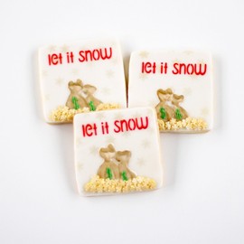 ½ Dz. Let It Snow “Gold” Accounting Cookie! Perfect for ALL Holiday, Christmas, Thank You gifts!