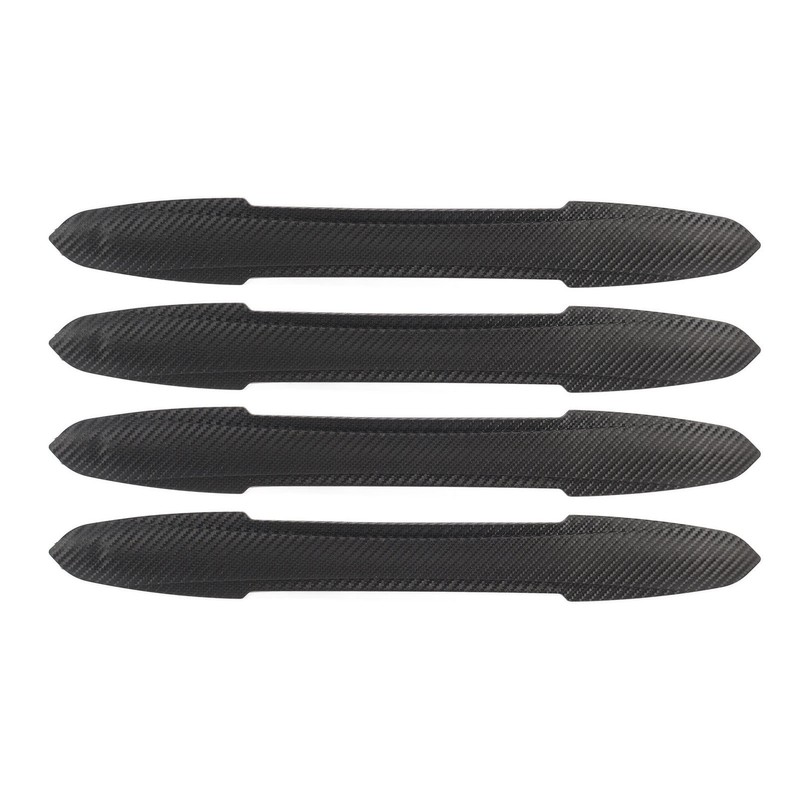 4PCS Bumper Guard Strip Carbon Fiber Pattern Textured 43cm Length