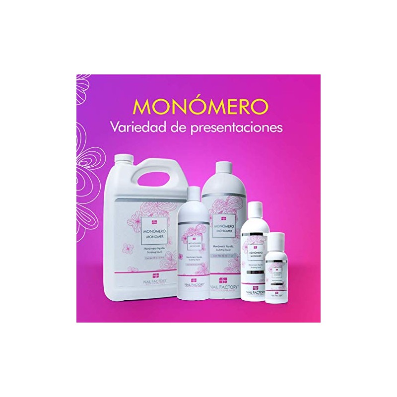 NAIL FACTORY - MONÓMERO, Líquido Acrílico Para Uñas Esculpidas, Bajo