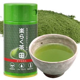 Powdered Green Tea / Sencha Rakuraku Tea 1.4 oz (40 g), Shaken in Can, Powdered Tea Made in Shizuoka