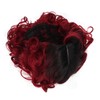 Curly Short Wig Wine Red Women Wig Gradient Color Adjustable