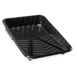 9" Black Disposable Plastic Paint Tray - Pack of (50)