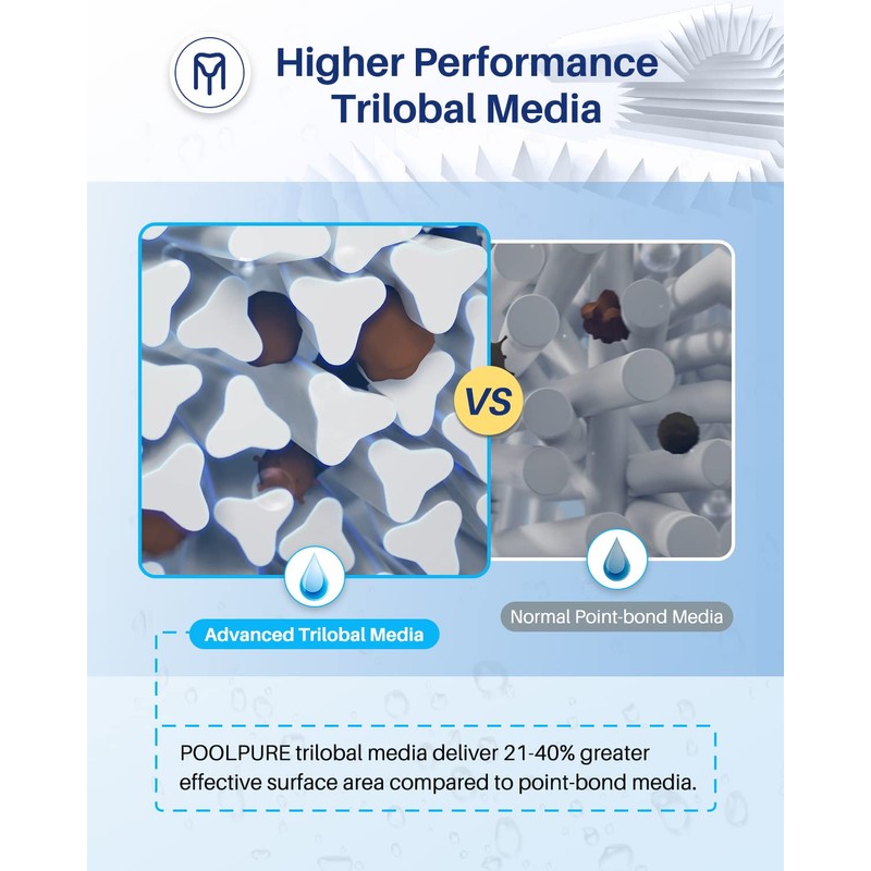 POOLPURE Oval Filter Spa Filter PDM30 Compatible with Dream Maker