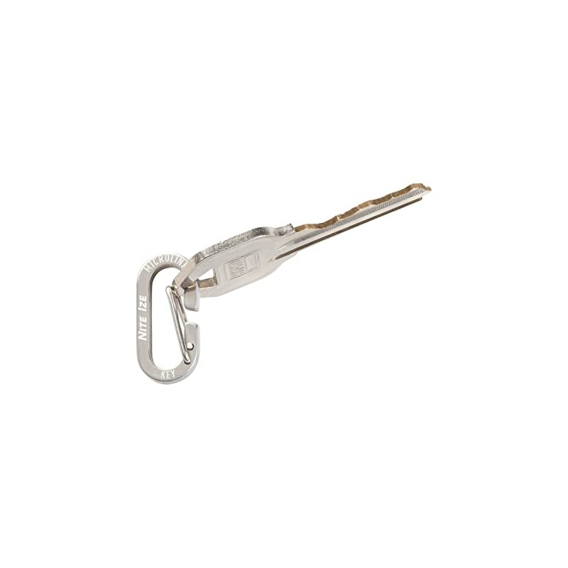 Nite IZE MicroLink Mosquetón, Mini llaveros de Acero Inoxidable para