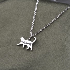 POTIY Music Lover Necklace Music Jewelry Music Fan Necklace Cat Lover Necklace Sarcastic Music Necklace, Small, Stainless Steel, No Gemstone
