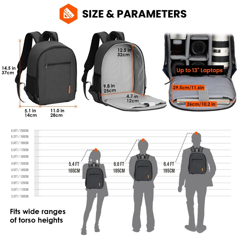 TARION Camera Backpack Bag Small - Professional DSLR Photography Case