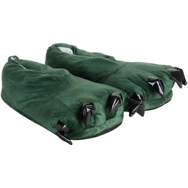 Honeystore Unisex Soft Plush Home Slippers Animal Costume Paw Claw Shoes, Green