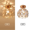 Zevnico Gold Mini Chandelier Light Fixture, Crystal Ceiling Light, Semi