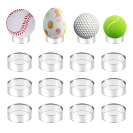 15 PCS Clear Sphere Display Stand, Clear Round Plastic Baseball Ring Stands Acrylic Small Round Baseball Ring Stands, Baseballs Stand Sphere Holder for Decorative Eggs Crystal Balls, 1.25 Inch D