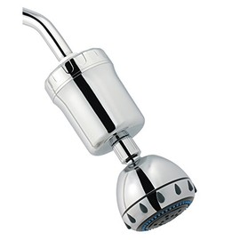 iFilters IF-SF-CH Shower Filter with Massaging Showerhead, Dechlorinating & pH Balancing 4 Stage Filter with KDF, Chrome