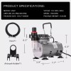 Unbranded Dual Action Airbrush Compressor Kit w/ Spray Booth Portable
